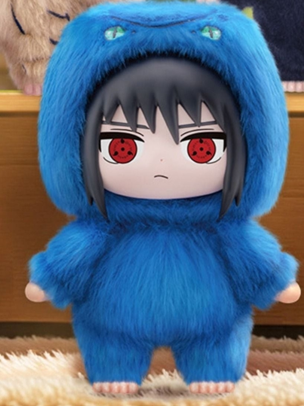 EAKI Top Toy Naruto Uchiha Sasuke Beast Party Plush Keychain Confirmed Blind Box
